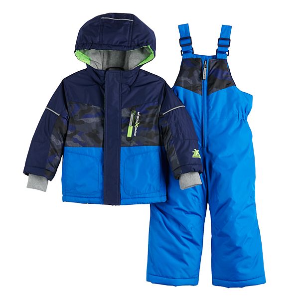 Toddler Boy ZeroXposur Colorblock Hooded Heavyweight Jacket & Bib Snow  Pants Set