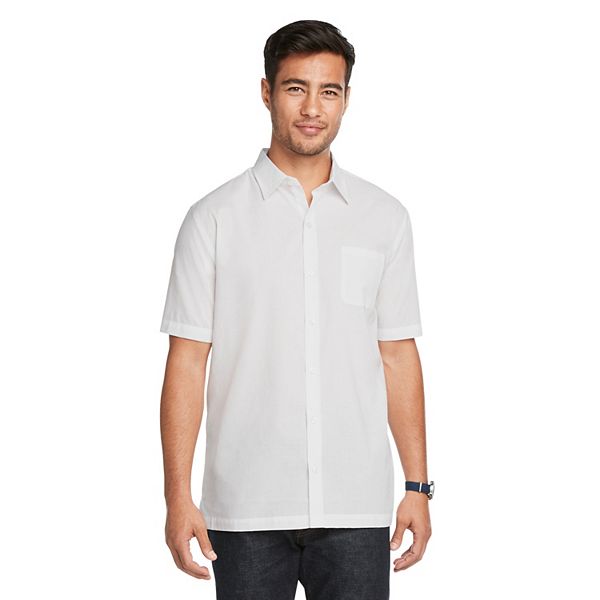 Men's Van Heusen Air Textured Solid Slim Fit Short-Sleeve Shirt