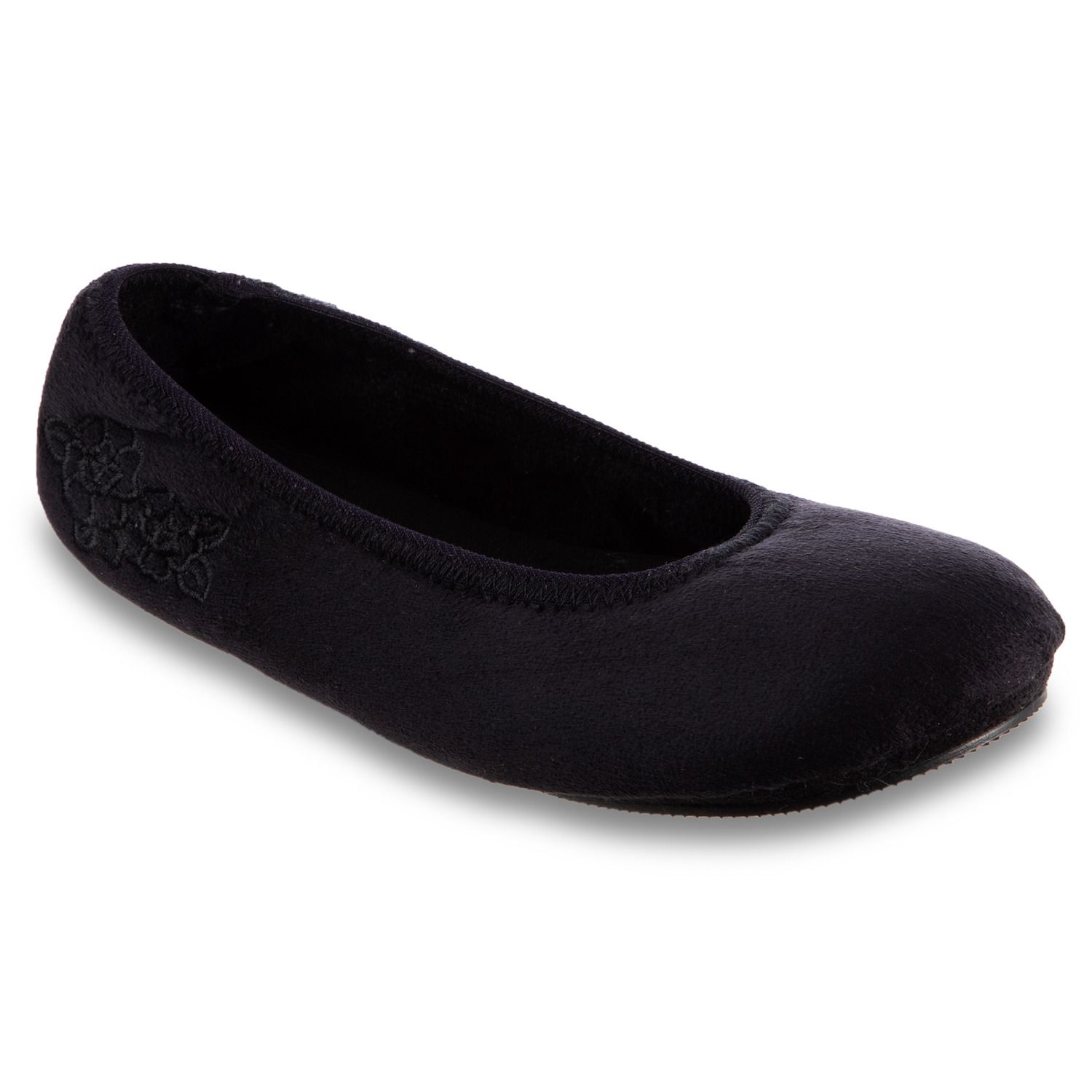 isotoner ballerina slippers with rubber sole