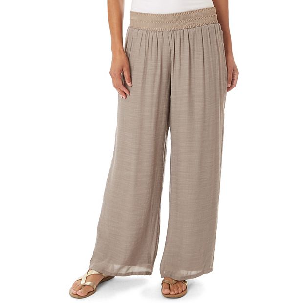 Soft Surroundings women's Key Biscayne Gauze Pants Wide Leg full length  S(6/8)