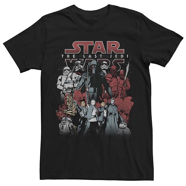 Men S Star Wars The Last Jedi Retro Style Movie Poster Tee