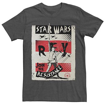 Men's Star Wars Rey Resistance Vintage Poster Tee
