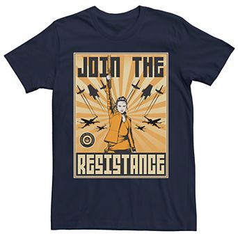 Men's Star Wars Rey Join The Resistance Poster Tee