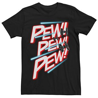 Men's Star Wars Tie Fighter Pew Pew Pew Neon Tee