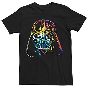 Men's Star Wars Darth Vader Tie Dye Helmet Outline Tee