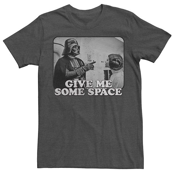 Men's Star Wars Darth Vader Leia Give Me Some Space Tee