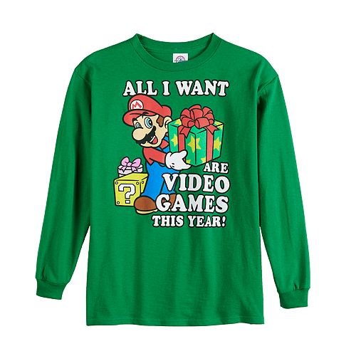super mario christmas t shirt