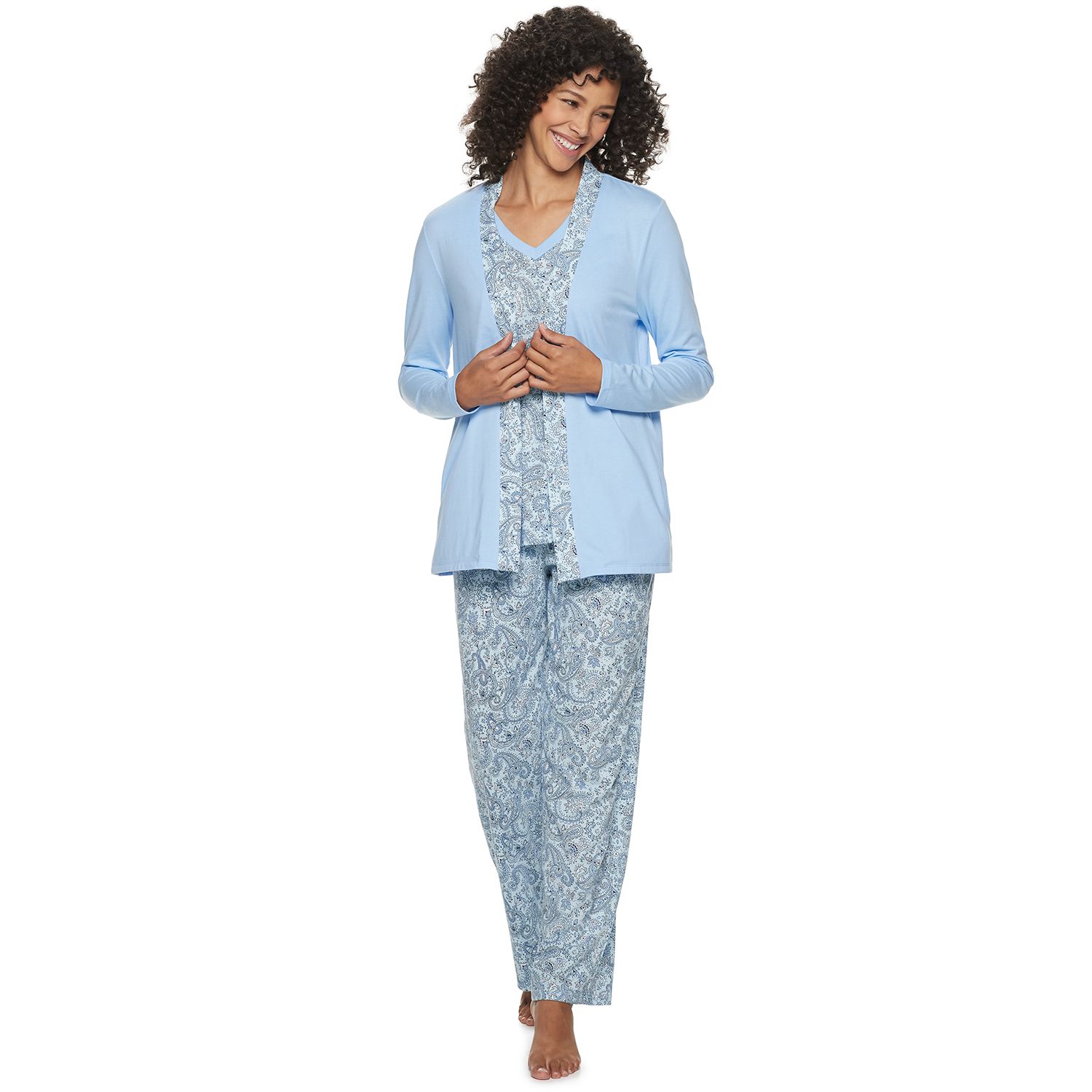 3 piece pajama set with cardigan
