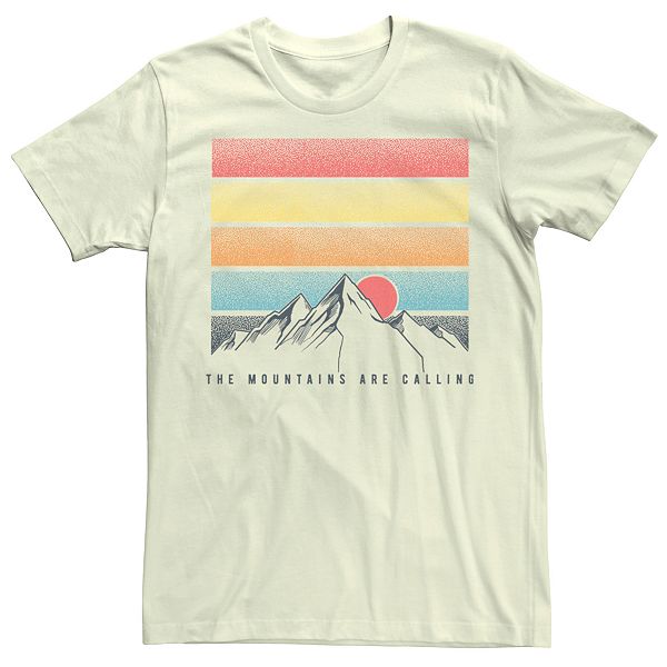 Men's Mountains Are Calling Gradient Fade Poster Tee