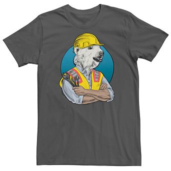 Men's Construction Worker Sketched Tee