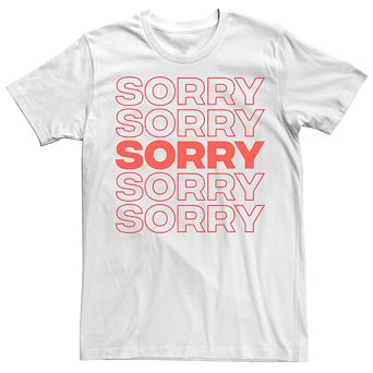 Men's Sorry Word Stack Tee