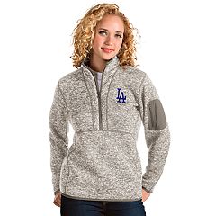 Women's Los Angeles Dodgers Profile Charcoal Plus Size Quarter-Zip Jacket