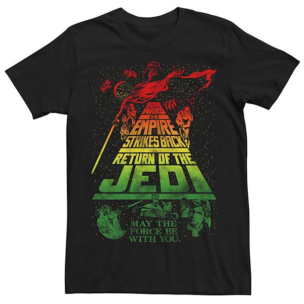 Men's Mens Star Wars Retro Rasta Colors Poster Tee