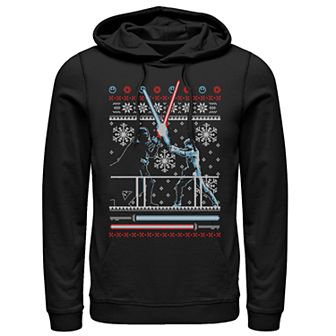 Men's Star Wars Vader Luke Clash Ugly Christmas Sweater Hoodie