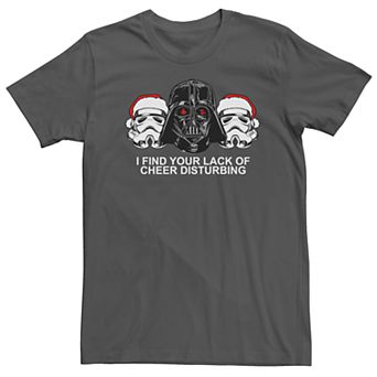 Men's Star Wars Vader Trooper Lack Of Cheer Disturbing Tee