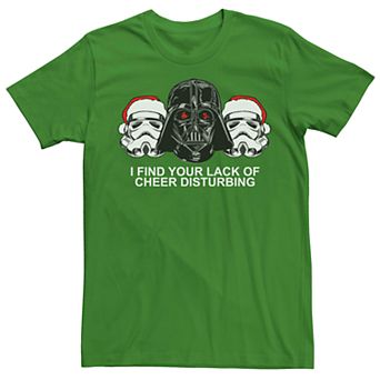 Men's Star Wars Vader Trooper Lack Of Cheer Disturbing Tee
