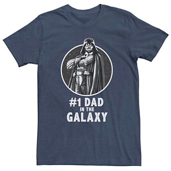 Men's Mens Star Wars Darth Vader #1 Dad In The Galaxy Tee