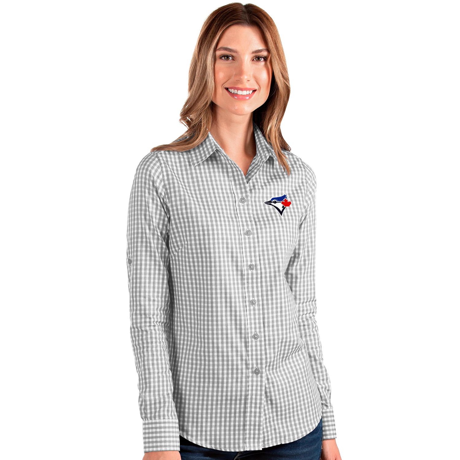 blue jays button up shirt
