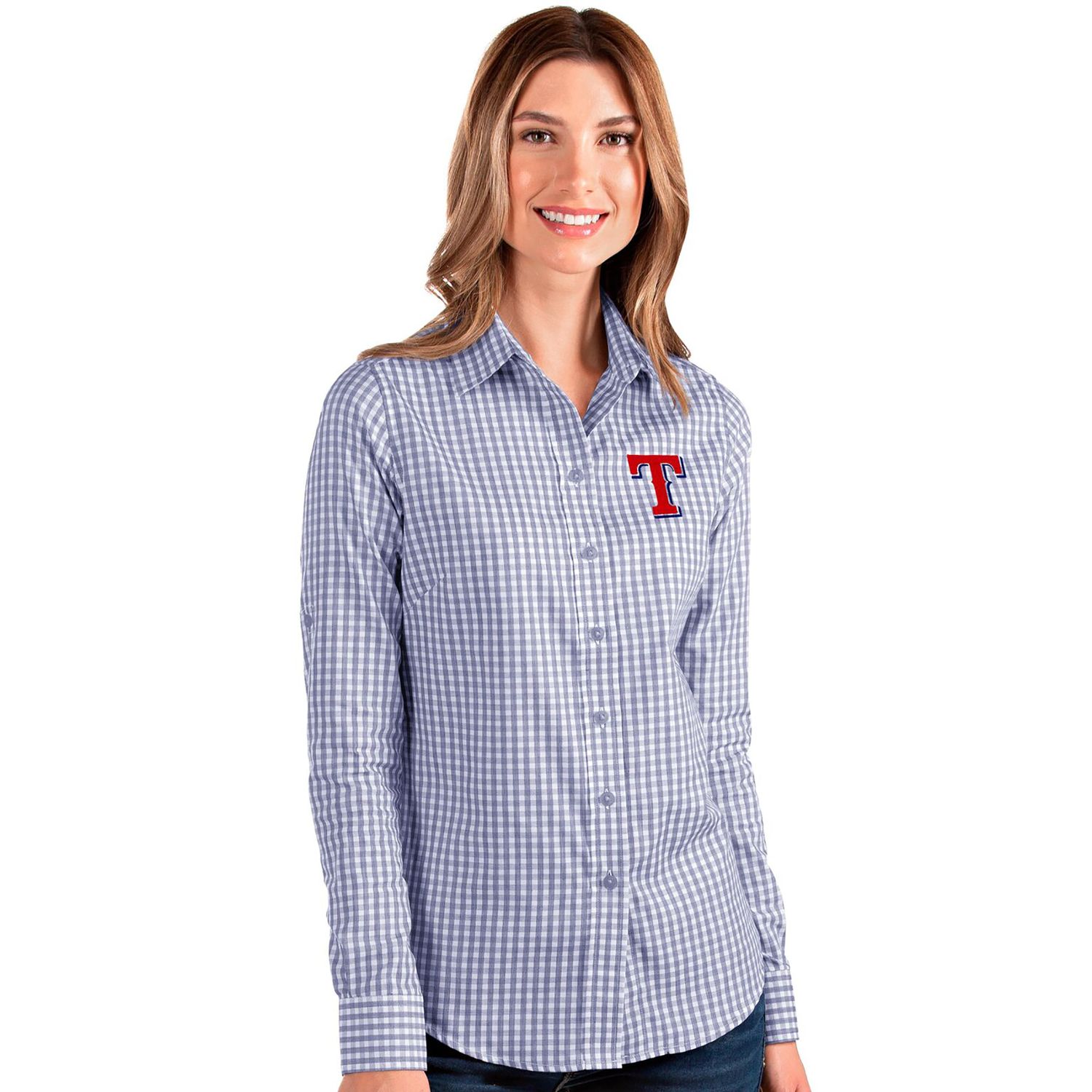 texas rangers button down shirt