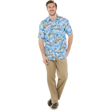 Big & Tall Batik Bay Tropical Scenic Print Button-Down Shirt