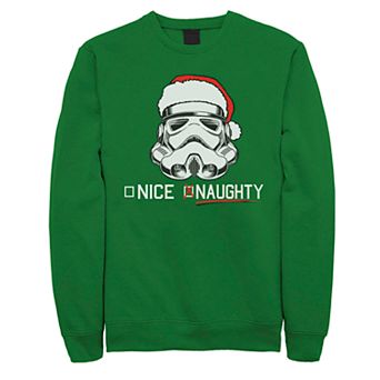Men's Star Wars Stormtrooper Helmet Naughty & Nice Fleece