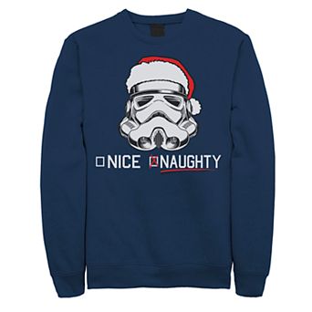 Men's Star Wars Stormtrooper Helmet Naughty & Nice Fleece
