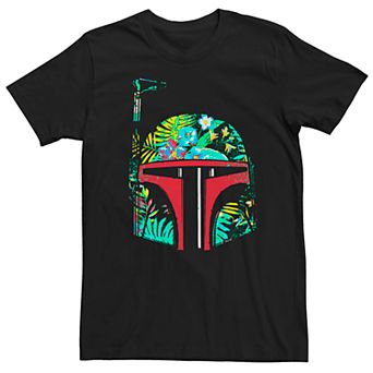 Men's Star Wars Boba Fett Tropical Helmet Short Sleeve Tee