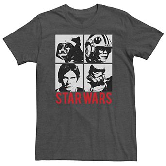 Men's Star Wars Character Portrait Panel Logo Tee
