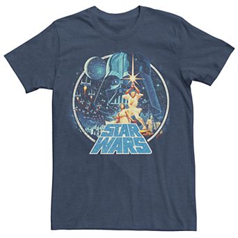 Men's Star Wars Character Collage Circle Portrait Logo Tee