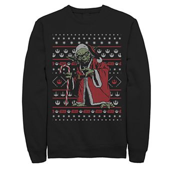 Men's Star Wars Yoda In A Santa Suit Ugly Christmas Fleece