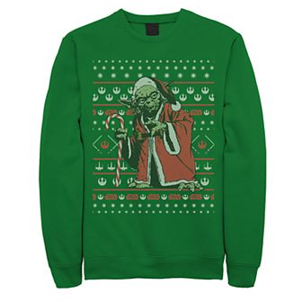 Men's Star Wars Yoda In A Santa Suit Ugly Christmas Fleece