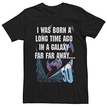 Men's Star Wars I Was Born In A Galaxy Far Far Away 50th Birthday Short Sleeve Tee