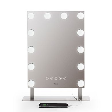 iHome Hollywood Pro Vanity Stereo Speaker with Bluetooth & Removable Detail Mirror