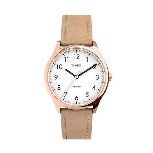 Timex Women's Modern Easy Reader Leather Watch TW2T72400JT