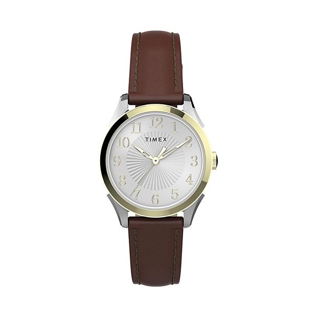 Timex Women s Briarwood Leather Watch TW2T66700JT