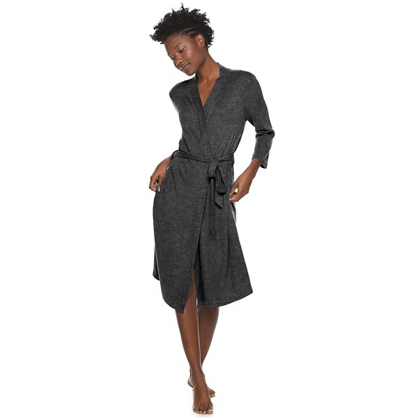 Women's Sonoma Goods For Life® Ribbed Midi Wrap Robe