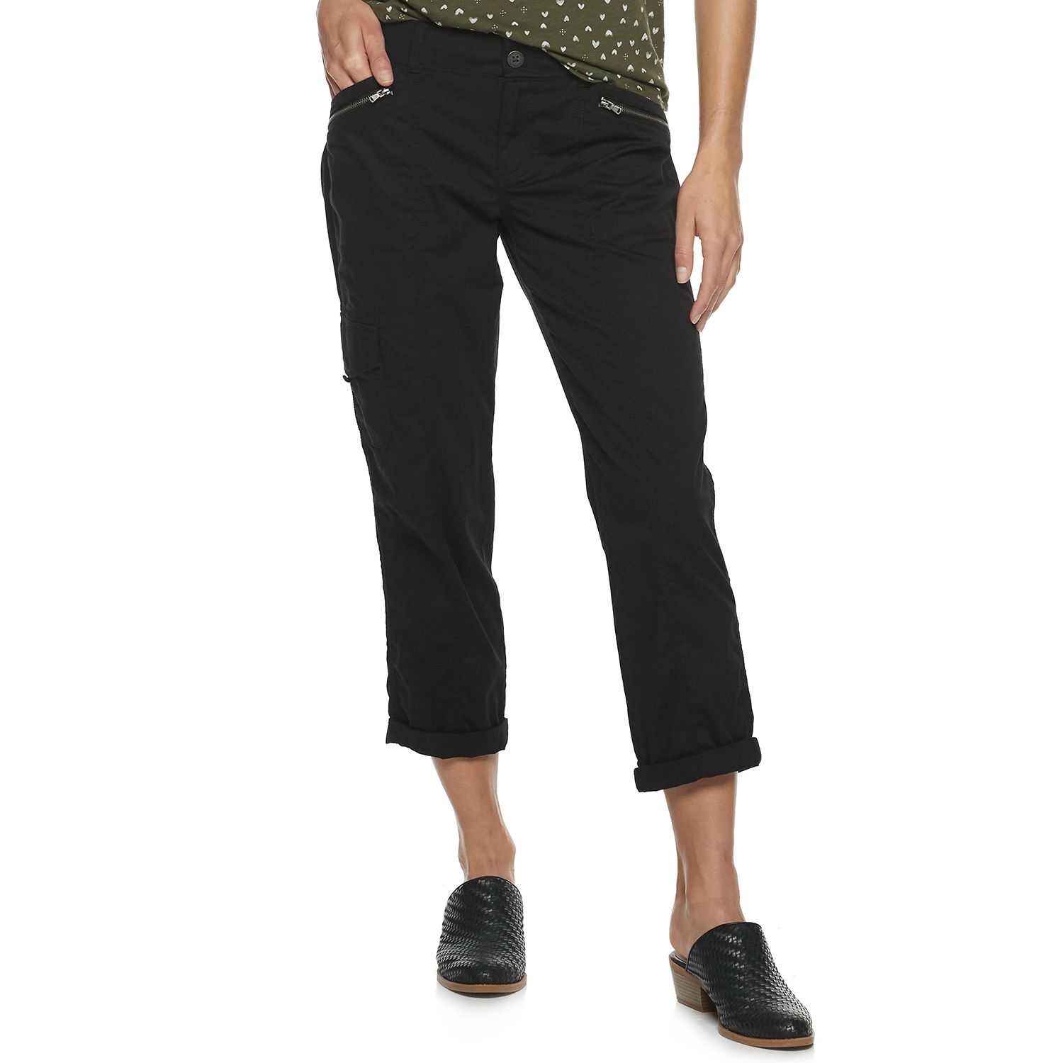 kohls lee relaxed fit capris