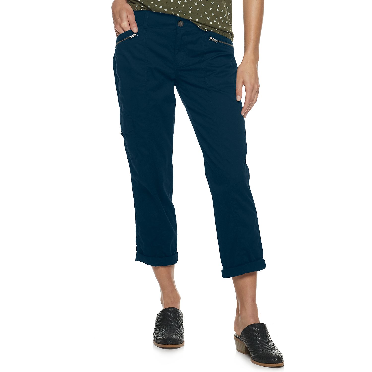 womens navy capris