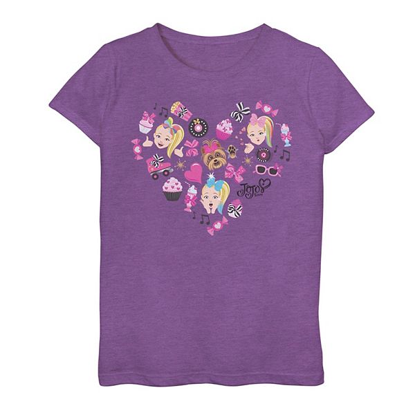 Girls 7-16 Jojo Siwa Heart Emoji Mash Up Graphic Tee