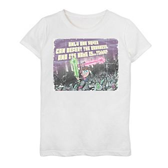 Girls 7-16 Fairly OddParents Timmy Darkness Defeat Poster Tee