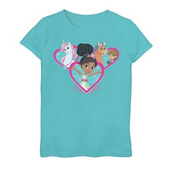 Girls 7-16 Nella The Princess Knight Heart Group Tee
