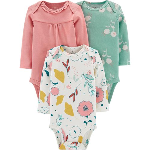 Baby Girl Carter's 3Pack Organic Bodysuits