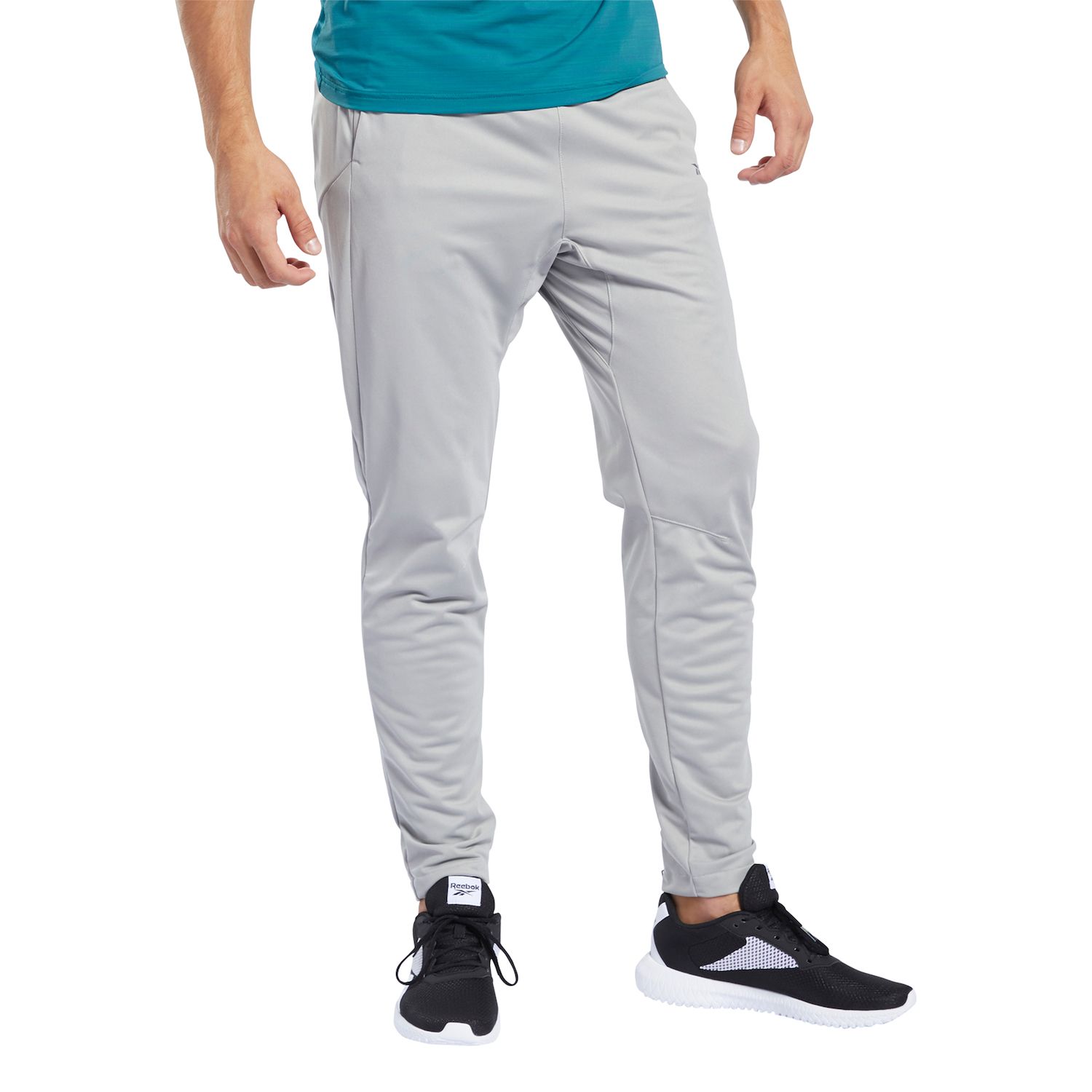 reebok men's knit trackster pants