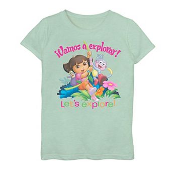Girls 7-16 Dora The Explorer Vamos Let's Explore Tee