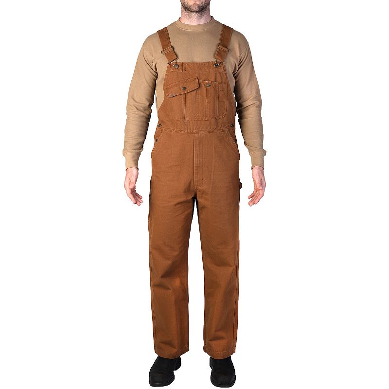 Smiths Workwear Duck Canvas Bib-Overall, Mens, Size: 34X30, Lt Brown
