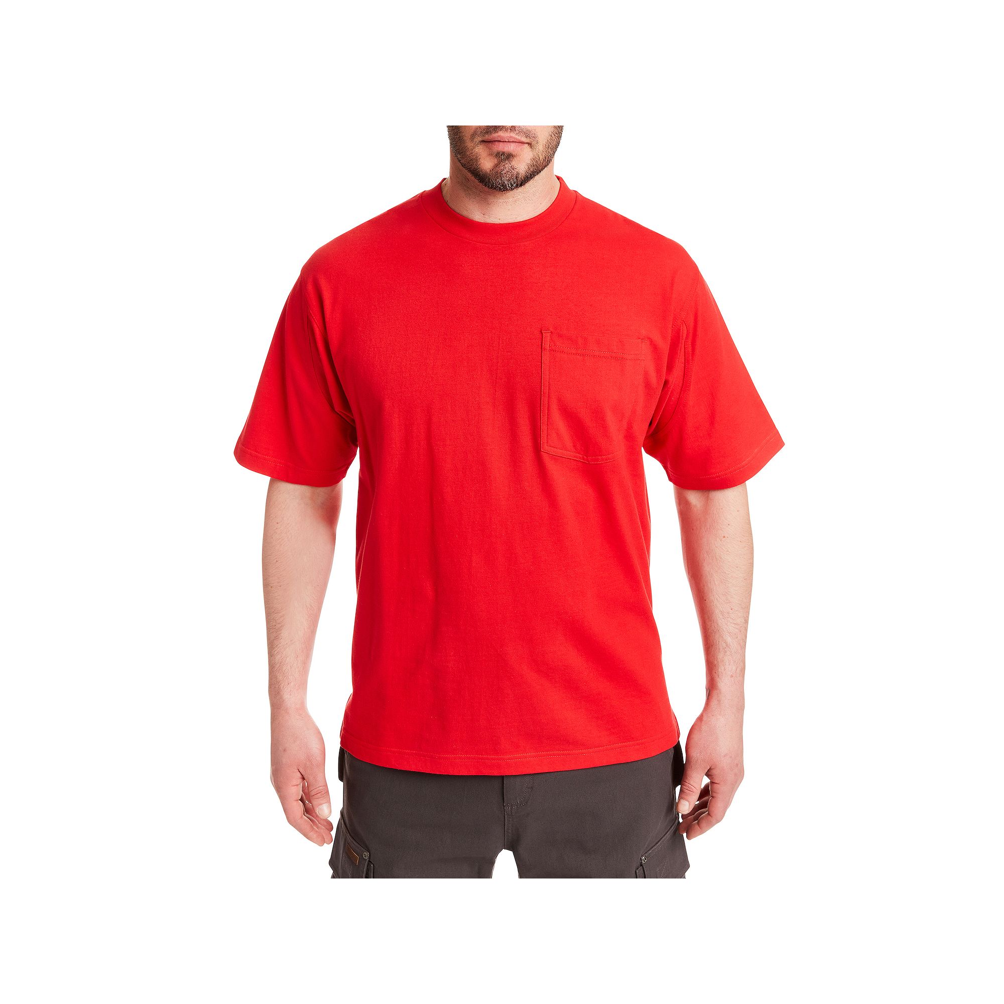 Mens Smiths Workwear Extended-Tail Cotton Crewneck Tee, Size: XL, True Re