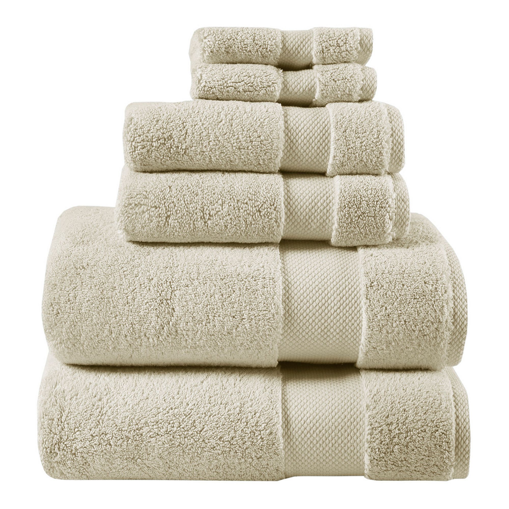 Madison Park Signature Splendor Cotton 6-piece Bath Towel Set, Natural