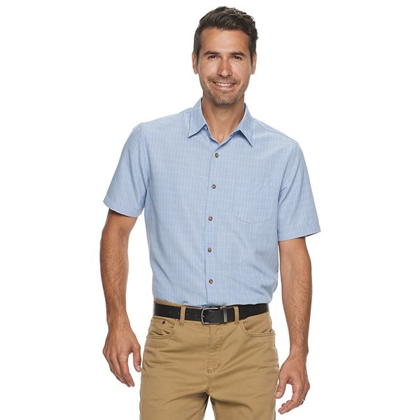 Men's Croft & Barrow® Textured Microfiber Button-Down Shirt