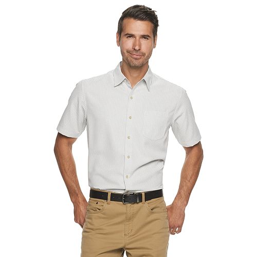 Men's Croft & Barrow® Textured Microfiber Button-Down Shirt