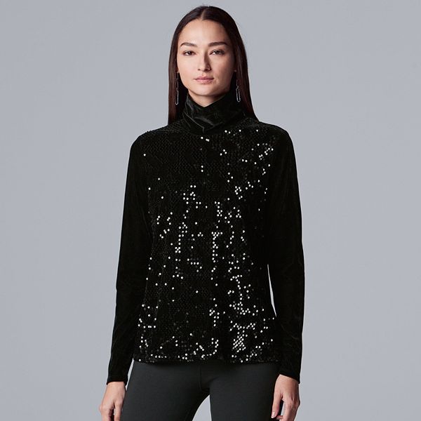 Graphic Sequin Turtleneck Sweater - Ready to Wear
